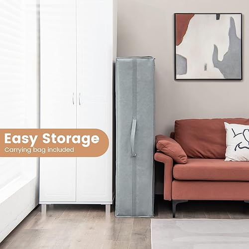 Miniatura 8 de Giantex Colchón plegable, colchón triple con infusión de gel de 4 pulgadas con funda de bambú y bolsa de transporte, certificado CertiPUR-US,