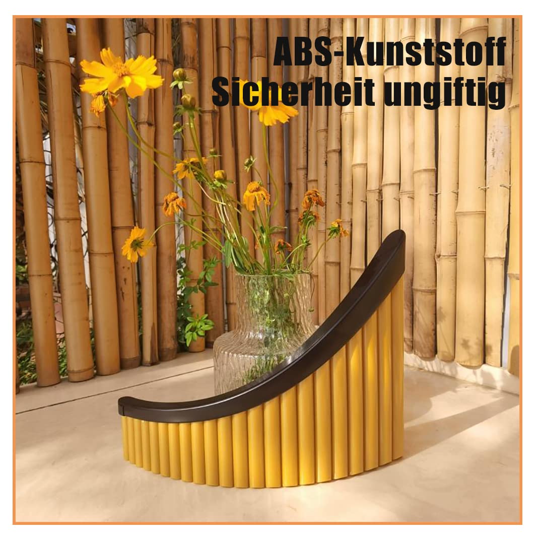 Panflute De avec Base De Clé G, 22 Tubes ABS Panpipes en Plastique, Flûte De Pan De Roumanie Instrument De Musique