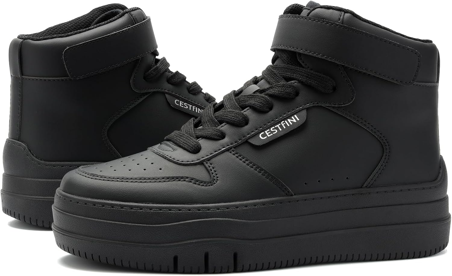 Cestfini High Top Platform Sneakers for Women, High Heel Fashion Sneakers for Women, Womens Comfortable Tennis Shoes - Image 4