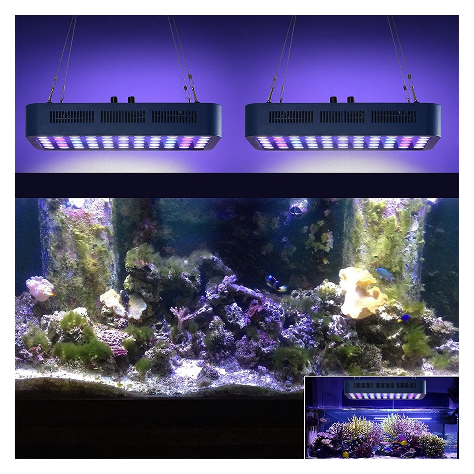 oświetlenie akwarium Ściemniacz oświetlenie Led do akwarium Coral Lights 165W oświetlenie do akwarium morskiego możliwość przyciemniania lampy słonowodne słodkowodne akwarium rośliny wodne do akwarium