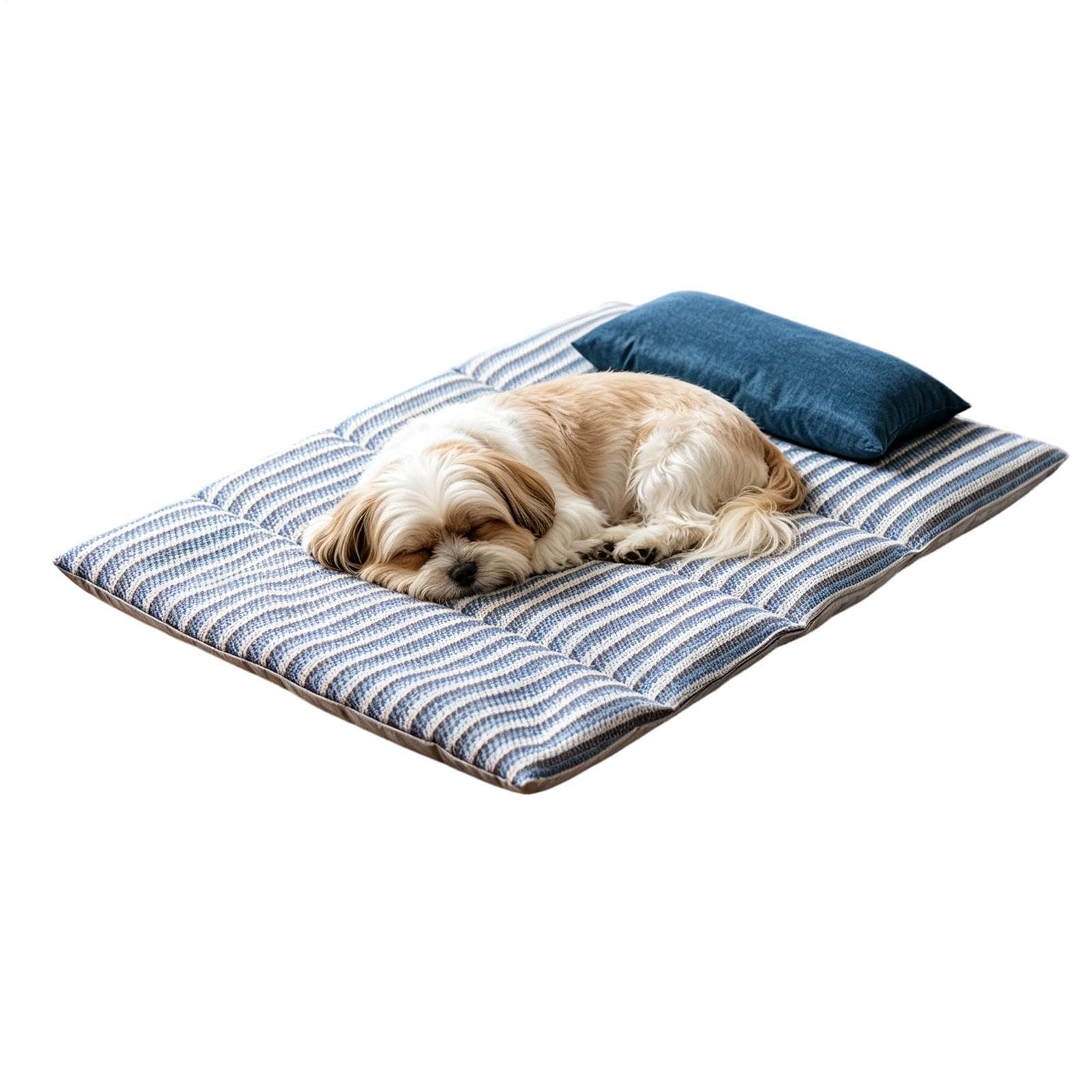 Tapis de refroidissement pour chien et chat grand lit portable souple lavable avec coussin