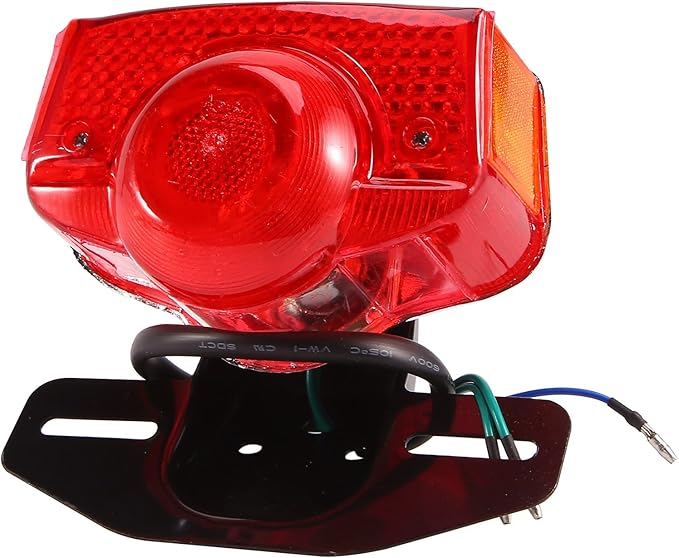 Hxyrxib Motorcycle Brake Tail Light Tail Light Assembly with Bulb for