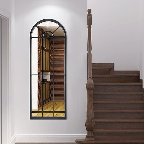 Miniatura 8 de HQiJun Espejo de pared decorativo para ventana espejo arqueado para sala de estar dormitorio entrada tocador de baño 4724 x 1732 x 09 pulgadas