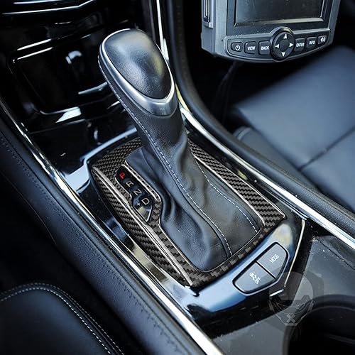 Miniatura 4 de UOADA Caja de cambios de control de fibra de carbono suave real, cubierta del marco del panel de cambios del automóvil, marco de la caja de cambios,