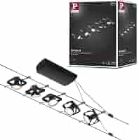 Système Éclairage Câble Paulmann Mac II 10m - Spots GU5.3 Chrome Mat, Extensible - Sans Ampoules