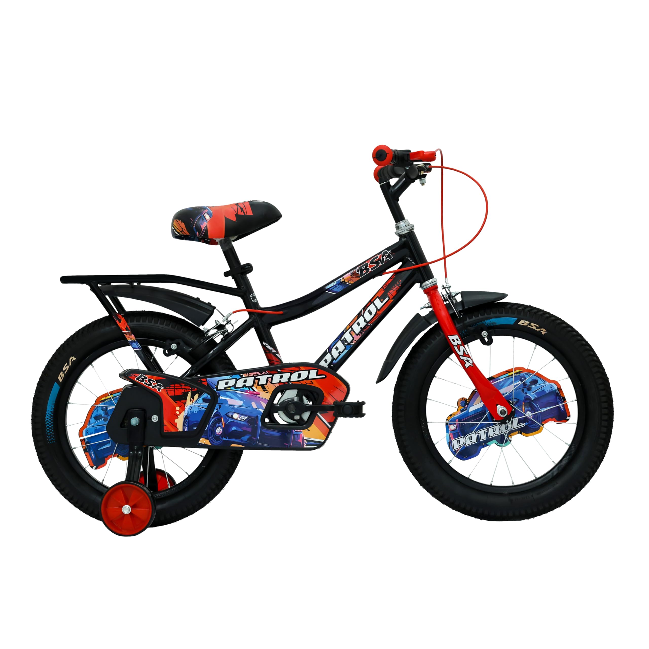 BSA Patrol 16T | Kids Bicycle | 85% Assembled | Single Speed | Tool kit Included | Ideal for 4-6 Years | Unisex -Black-image-41