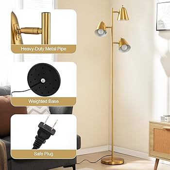 Tangkula 3-Light Floor Lamp, 64