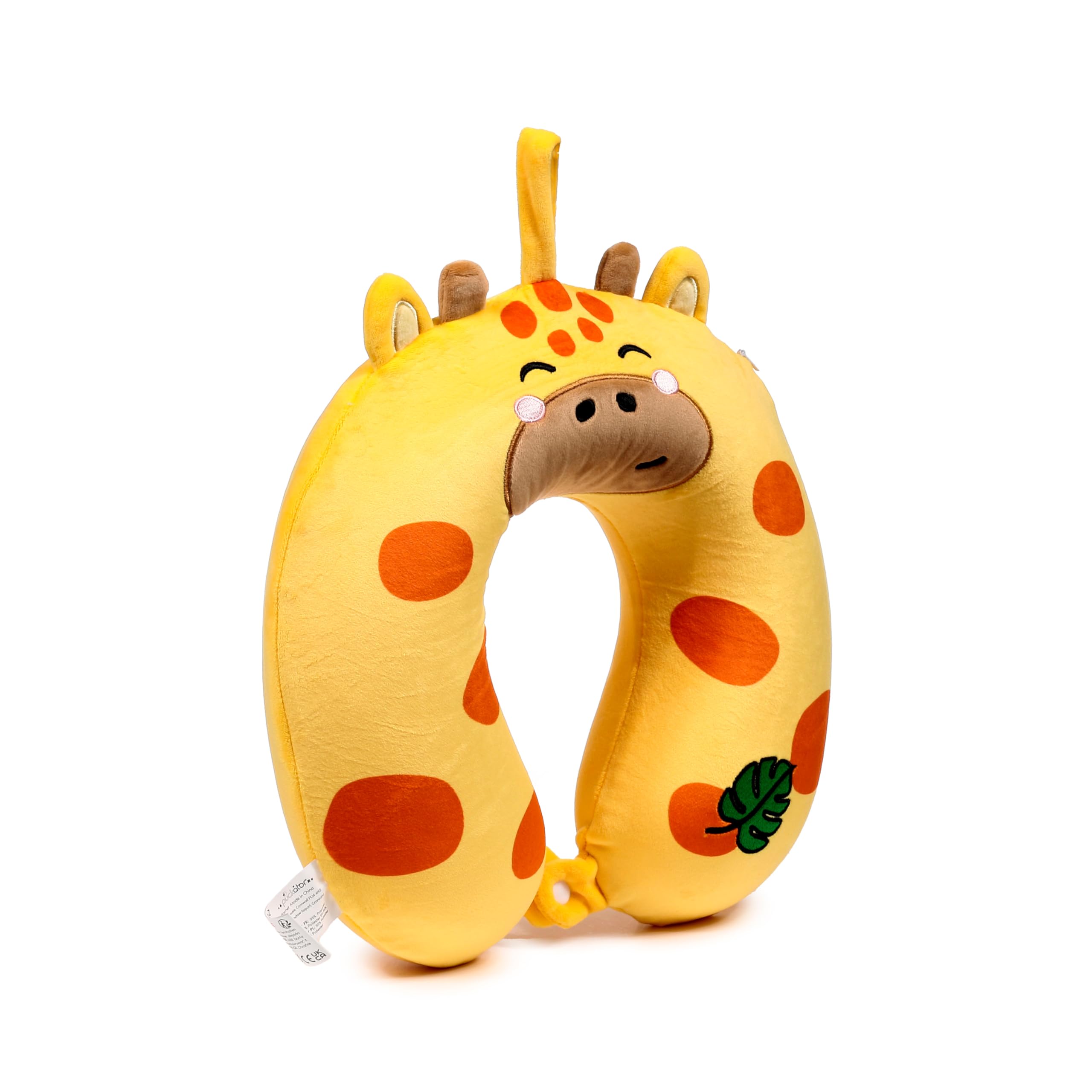 Relaxeazzz Raffi The Giraffe Adoramals Plush Memory Foam Travel Pillow - Neck Flight Airplane Pillow For Travel - Kids Neck Pillows Cushion For Sleeping Neck Pain Adults - Airport Essentials