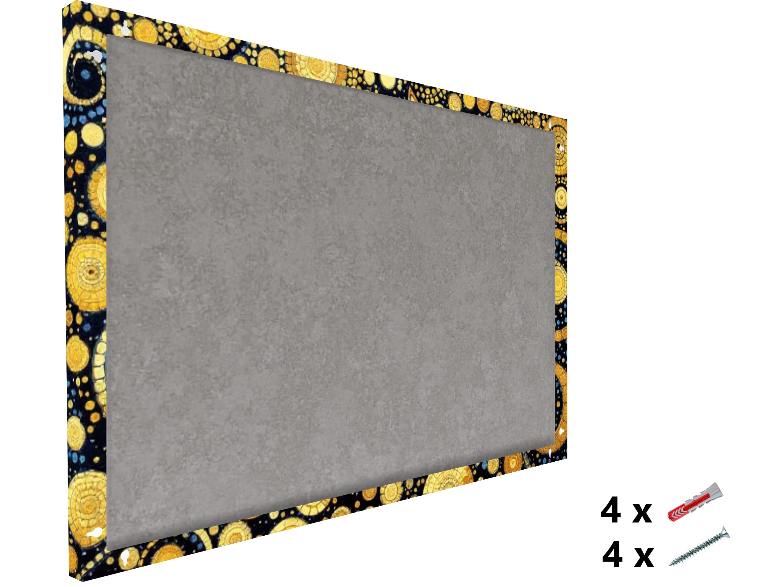 Lavagna Magnetica da Parete Concept Crystal, Espositore Memo in Metallo Cancellabile, Montaggio Facile, 60x40cm
