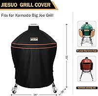 Vista 2 de Cubierta de parrilla para parrillas KAMADO Big Joe, accesorios de parrilla resistentes e impermeables para Kamado Big Joe de 24 pulgadas