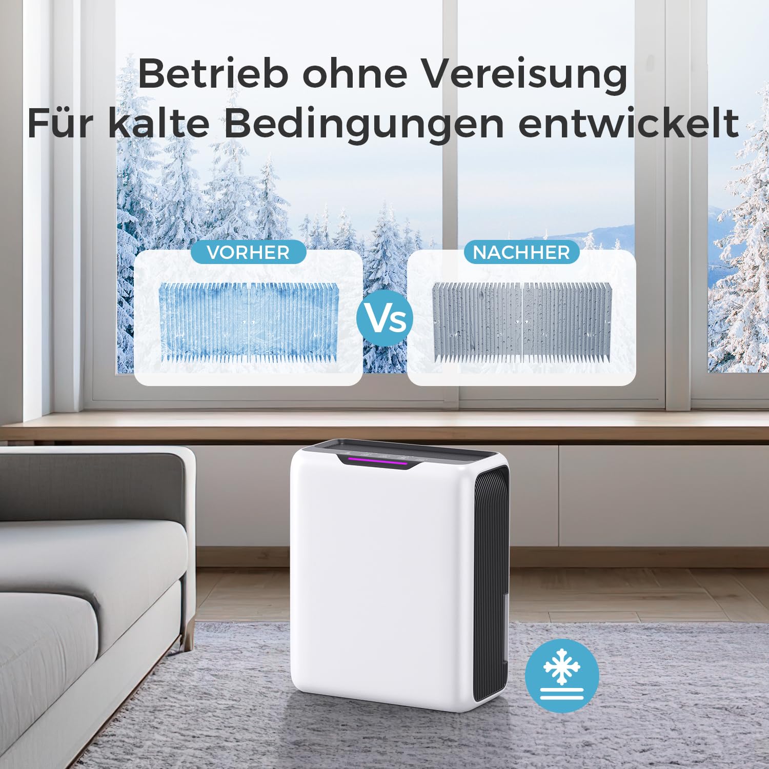 Deshumidificador 3000 ml, Silencioso 30 dB, para Dormitorio 20 m² | 800 ml/Día, 2 Velocidades, Apagado & Descongelación Auto, Temporizador 24H, Modo Nocturno, para Dormitorio, Baño, Armario