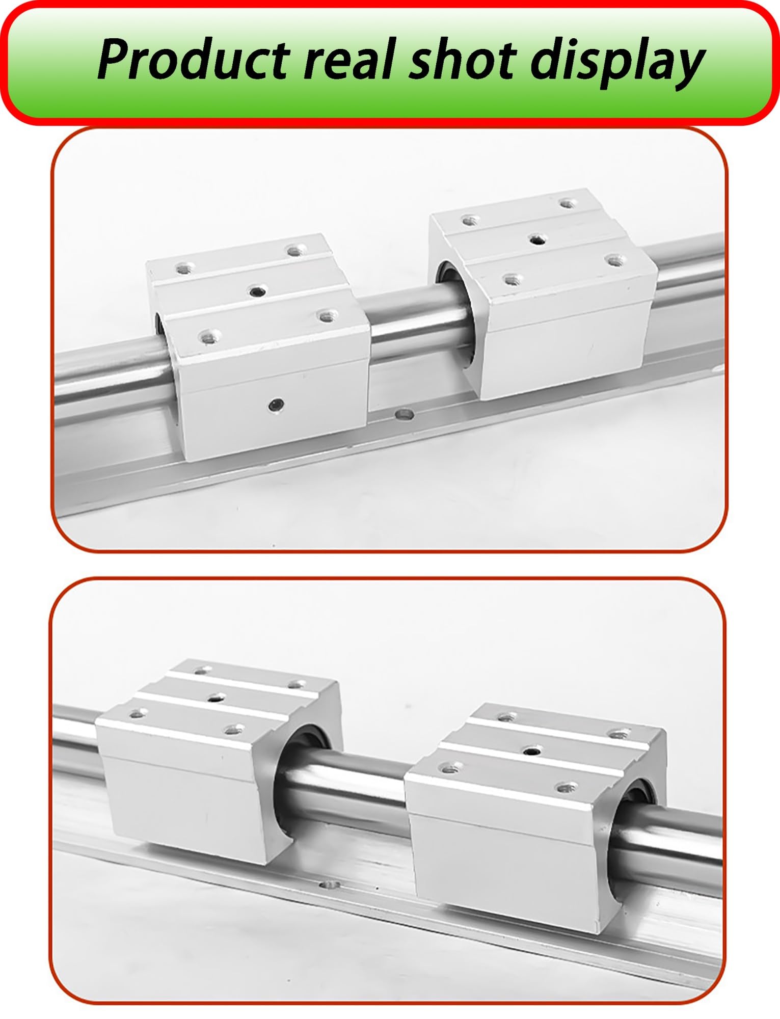 Rail de guidage linéaire, rail rond, bloc coulissant linéaire pour travail du bois, scie de table, machine CNC et équipement d'automatisation