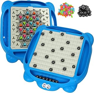 Sponsored Ad - ZUCKBOX Upgraded Magnetic Chess and Triangle Game Set, 2 in 1 Magnet & Chain Triangle Board Gaming, Magneti...