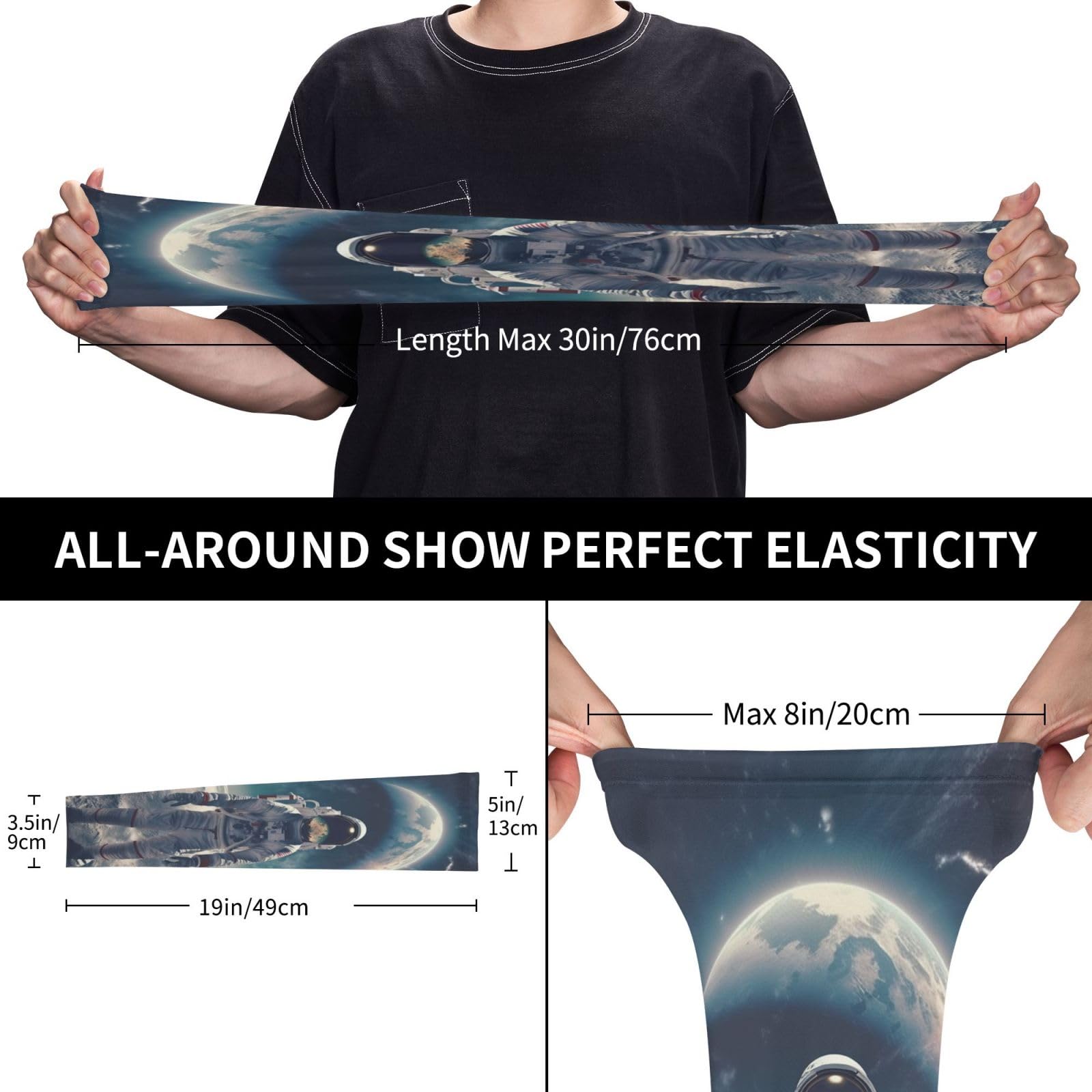 RLDOBOFE UV Sun Protection Arm Sleeves Astronaut Compression Sleeves Cooling Arm Sleeves for Men Women Gardening Sleeves