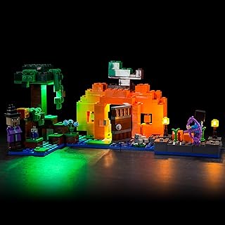 LED Light Kit for Lego Minecraft The Pumpkin Farm 21248, DIY Lighting Set Accessories Compatible with Lego Minecraft 21248 Building Set for Fans (Lights Only, No Models)