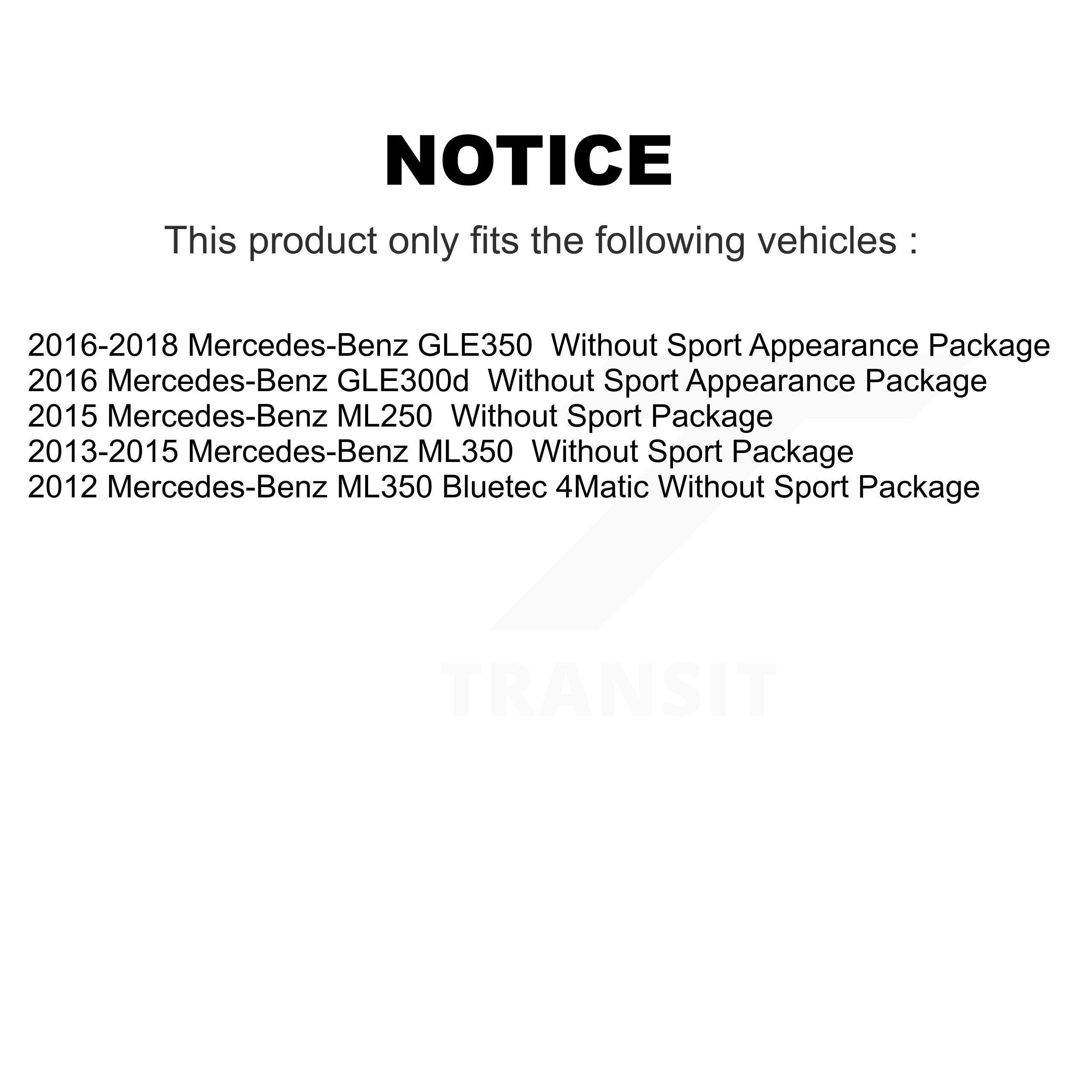 CMX Front Disc Brake Rotors Pair Replacement For Mercedes-Benz ML350 GLE350 ML250 GLE300d K8-100528