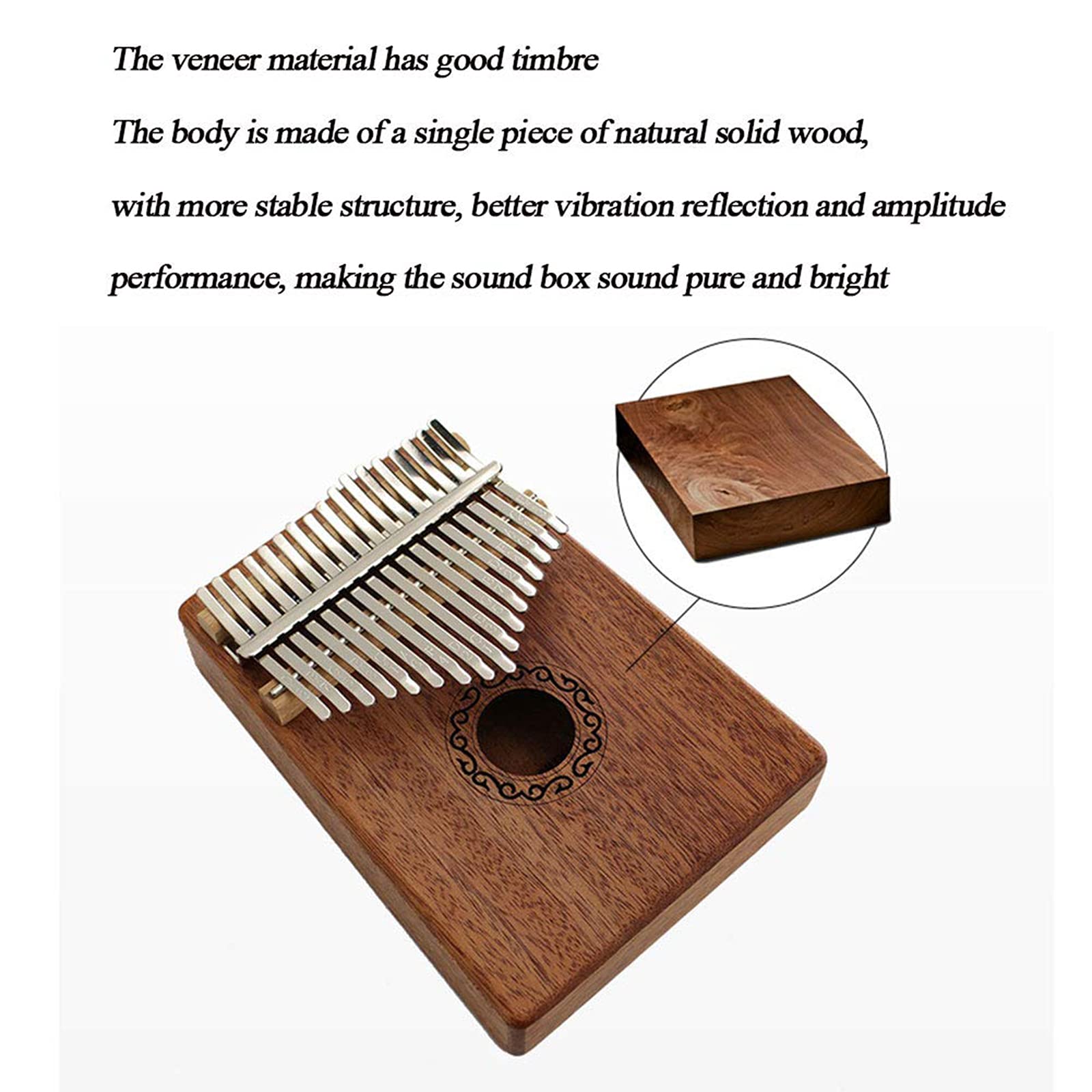 Kalimba Pouce Piano 17 Clés, Karimba Professionnels Convient Aux Enfants Débutants Adultes Cadeau De Noël