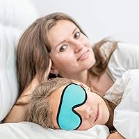 Vista 21 de 2 Pieces 3D Sleep Mask for Kids Memory Foam Contoured Eye Mask, Travel Sleep Eye Cover with Adjustable Strap, 3D Blindfolds(Pink and Grey)