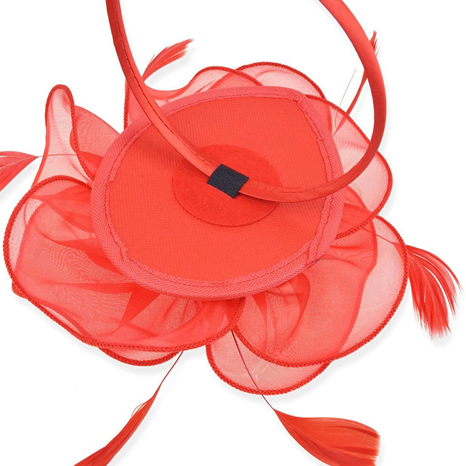 TeaParty Chapeau bibi en organza pour fête, mariage, femme Noir