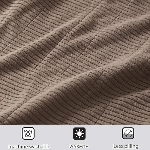 Vista 51 de Beautyrest Manta eléctrica de microforro polar ultrasuave con textura acanalada, acogedora y cómoda para clima frío, calentamiento rápido, apagado