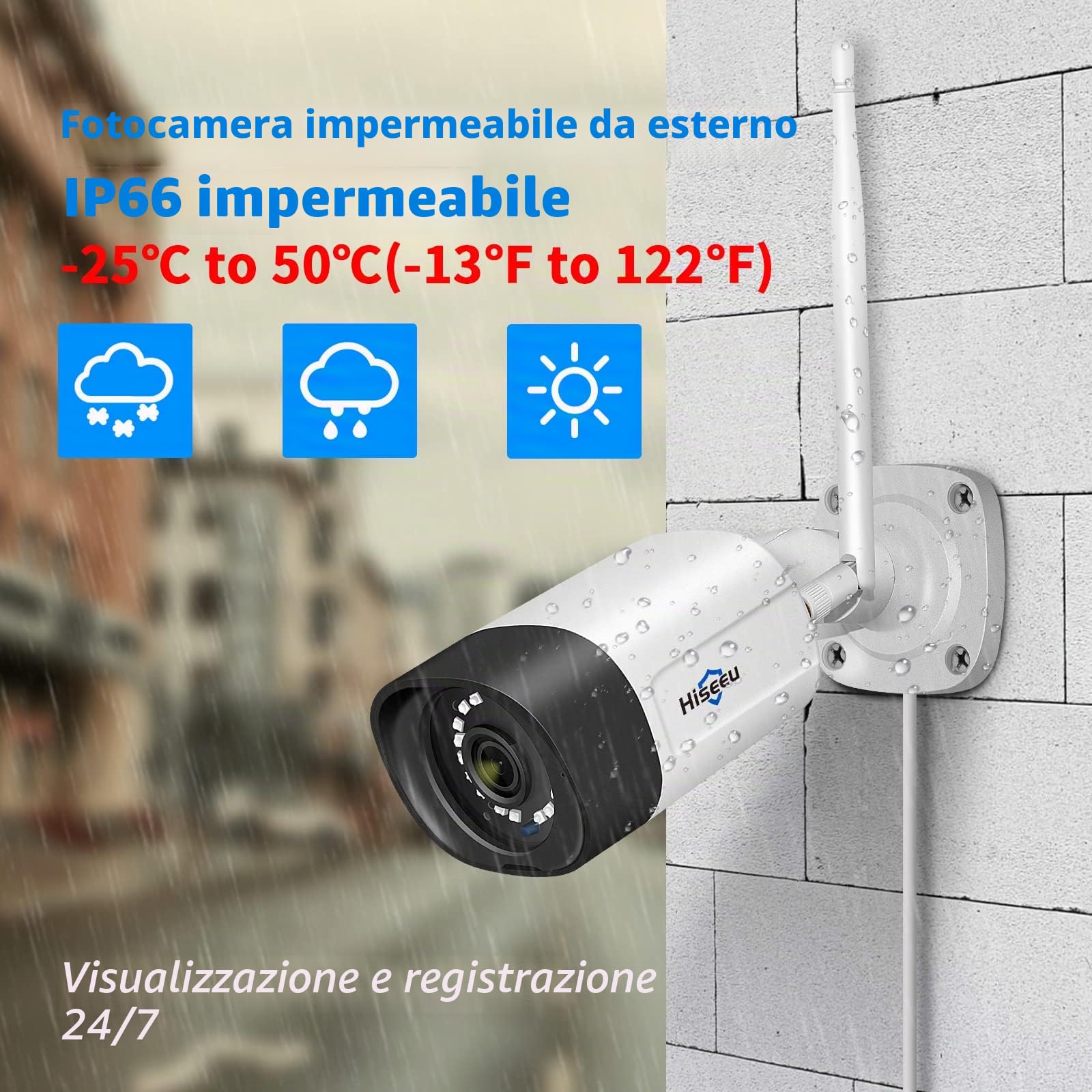 【PTZ+5MP】Hiseeu 5MP Kit Videosorveglianza WiFi,360° Visione Notturna a Colori,10CH NVR con 1TB HDD 4x5MP Telecamere WiFi,Registrazione 24/7 Sistema,Rlevamento Movimento Alarm Accesso Remoto Alexa