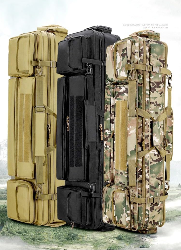 Impermeable Engrosado Maletin Arma Larga,Fundas Escopeta,Bolsa De Arma Táctica,Estuche Blando para Rifle con Correa De Hombro Portátil para Rifle Acolchada Cazar Y Disparar CS Paintball