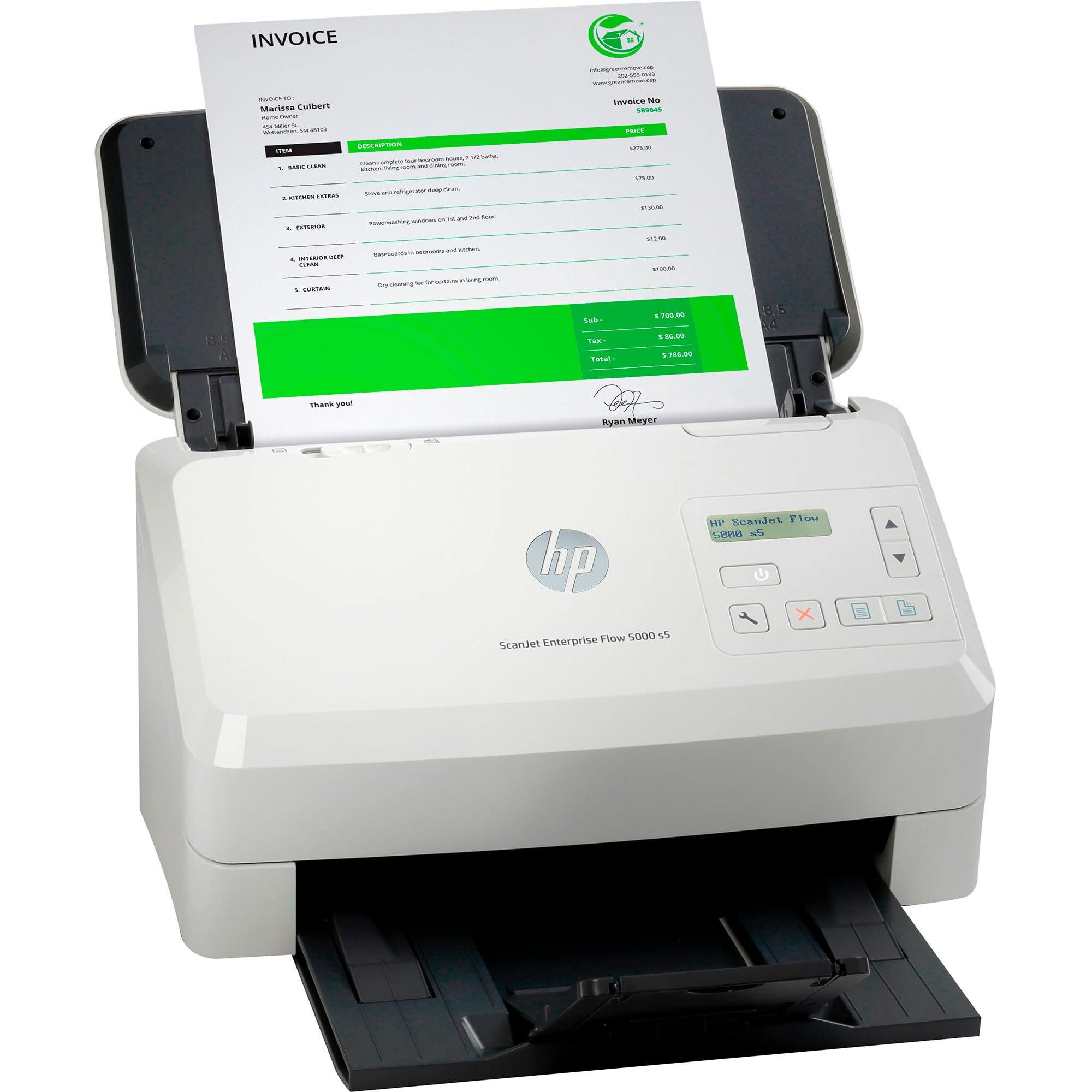 HP ScanJet Enterprise Flow 5000 s5 Tarayıcı, 6FW09A (Tek Yaprak Besleme, 80 Yaprak ADF, USB)