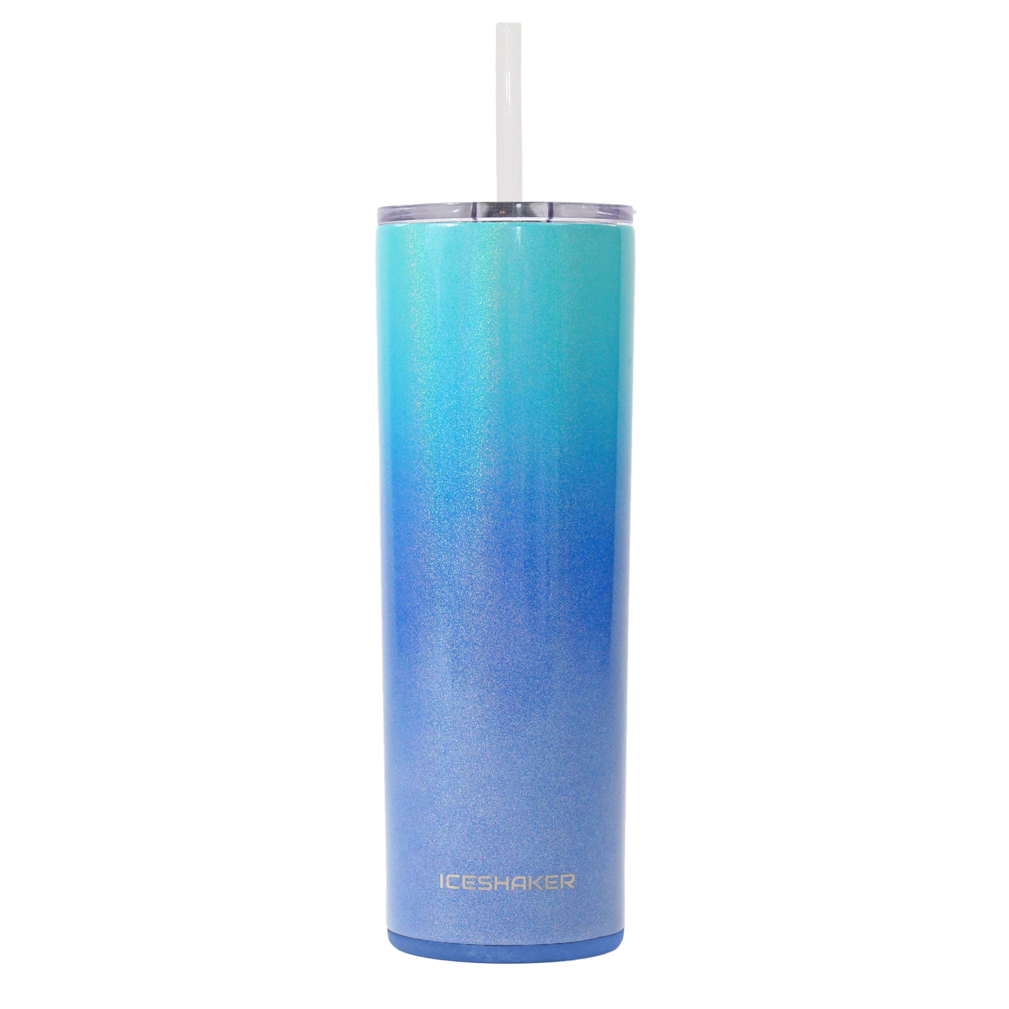 Buy Ice Shaker 20 Oz Skinny Tumbler, Insulated Water Bottle with Straw