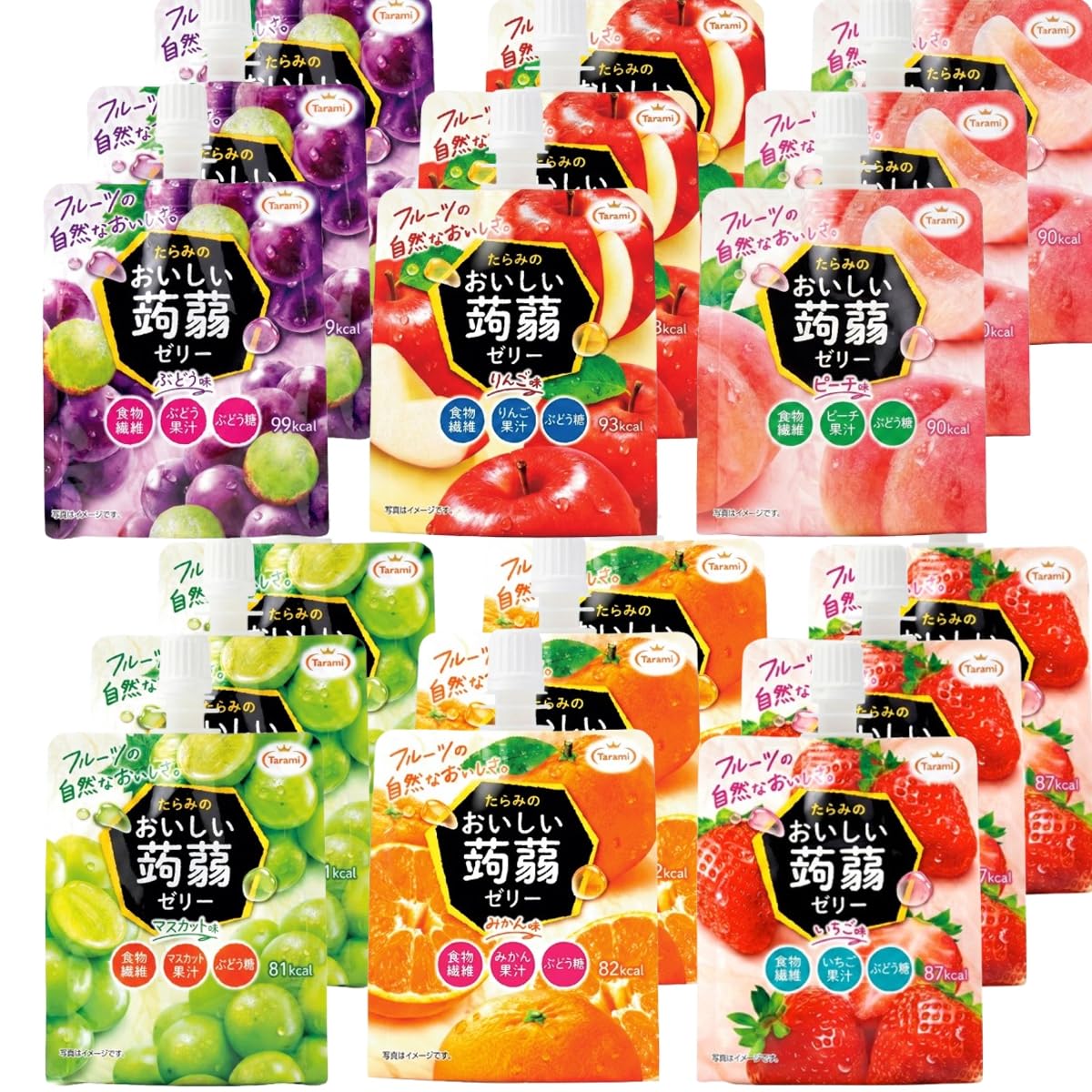 お値下げ中　詰め合わせ　57本　たらみ　蒟蒻　プレミアム　こんにゃくゼリー飲料 Amazon.co.jp: たらみ おいしい蒟蒻ゼリー 詰め合わせ アソートセット
