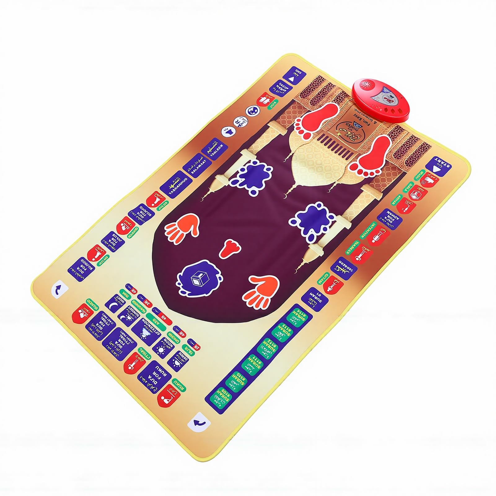 Tappetino Educativo Elettronico per Bambini con Strumento di Apprendimento con Interazione Vocale per Uso Domestico Ed Esterno In Plastica Leggera