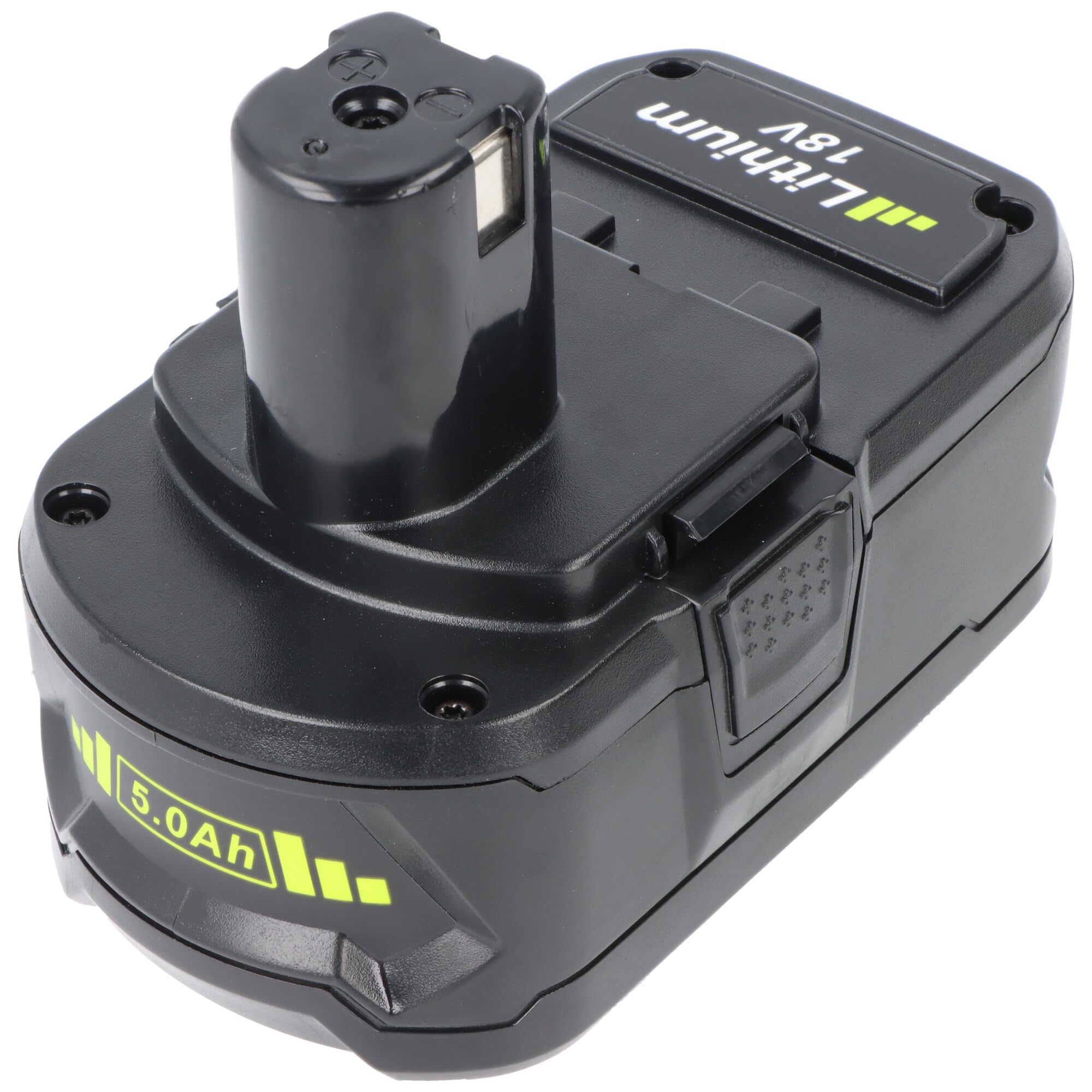 Batterie Li-ion compatible avec Ryobi RB18L50, 18 V, 5000 mAh, 90,0 Wh, noire