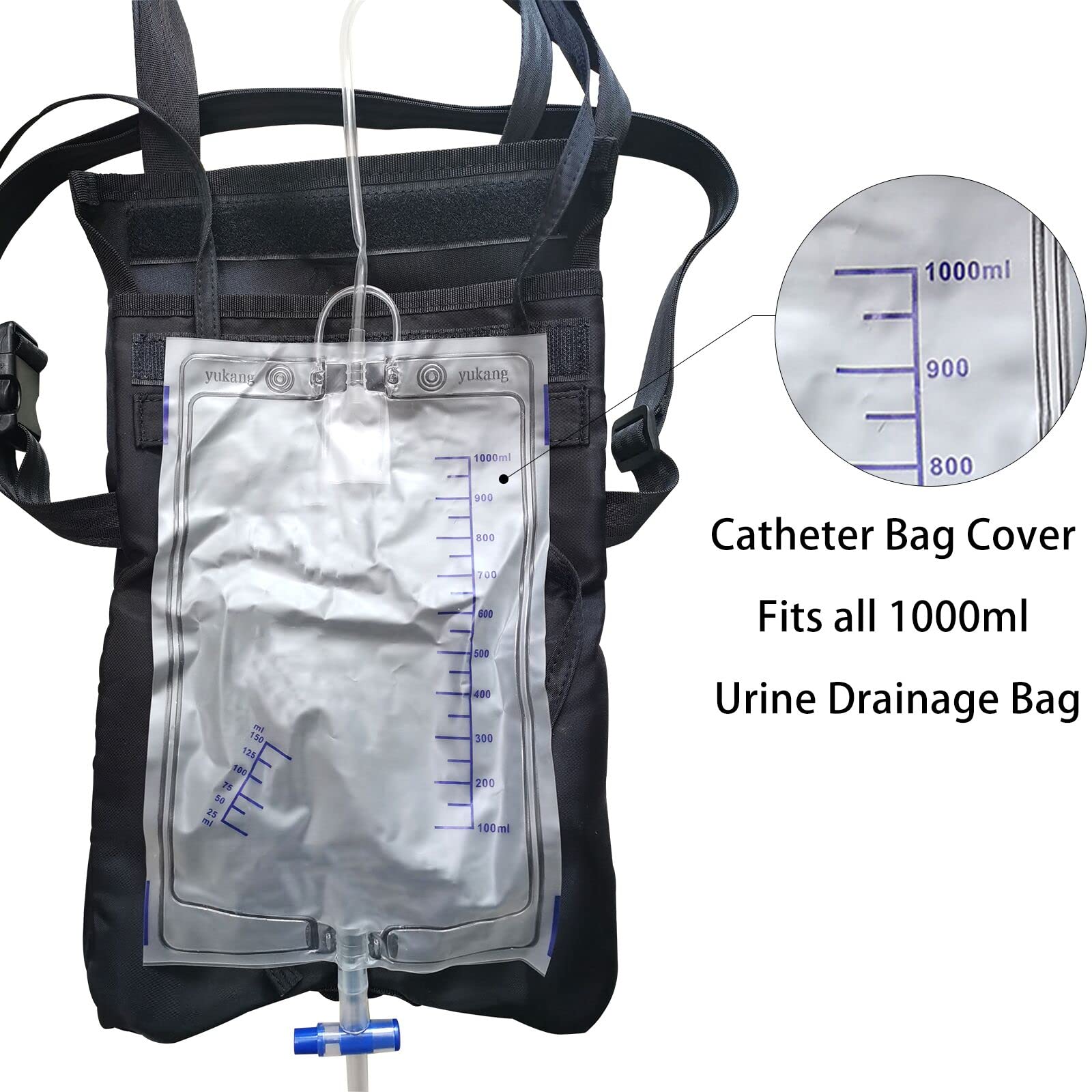 Buy Catheter Bag Cover for 1000 mL Urine,Urine Drainage Bag Holder with Catheter Pipe Cover