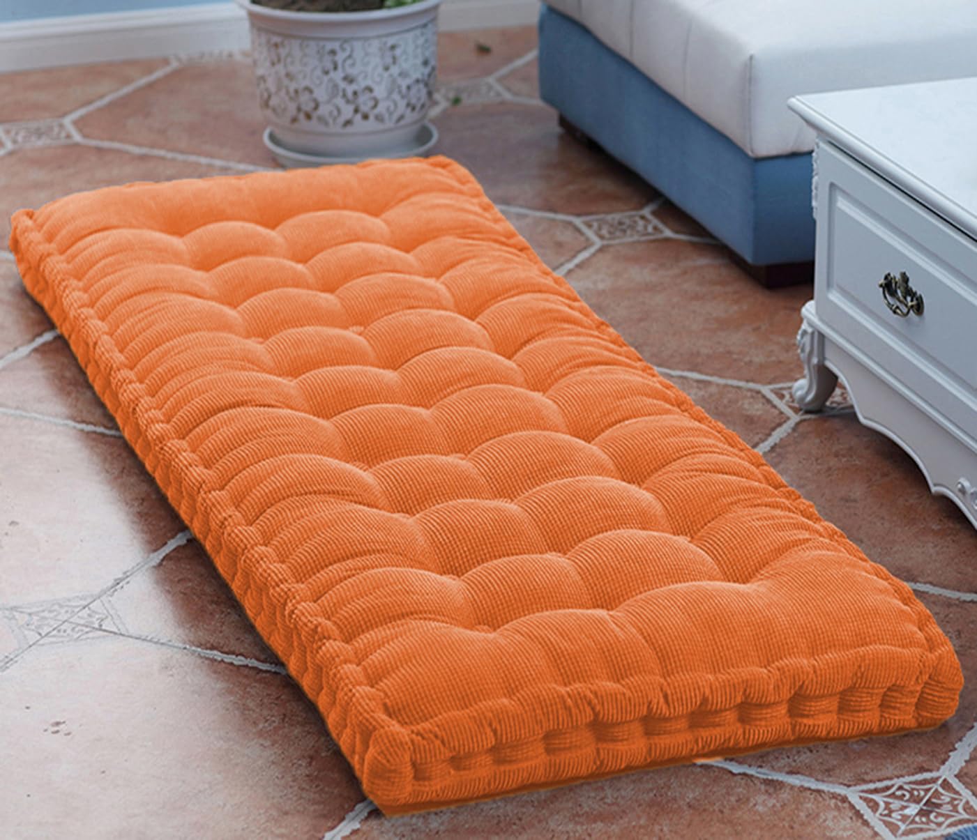 Panca in velluto spessa 8 cm, per panca da giardino a 2/3 posti, soffice materasso, cuscino morbido, da esterno, patio, dondolo (160 x 50 cm)