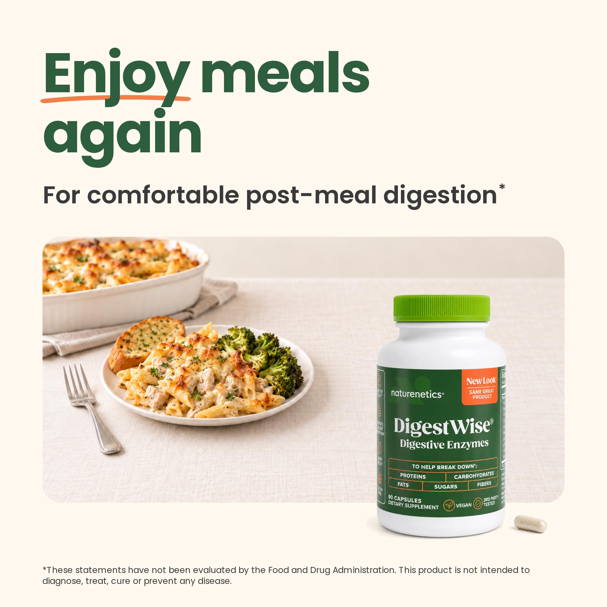 Vegan Digestive Enzymes for Gas & Bloating - 10 Enzymes, 90 Capsules — Amazon image 2