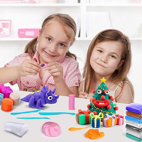 Miniatura 5 de Arcilla seca al aire 88 colores, arcilla para modelar para niños, arcilla mágica de moldeo de bricolaje, regalo para niños