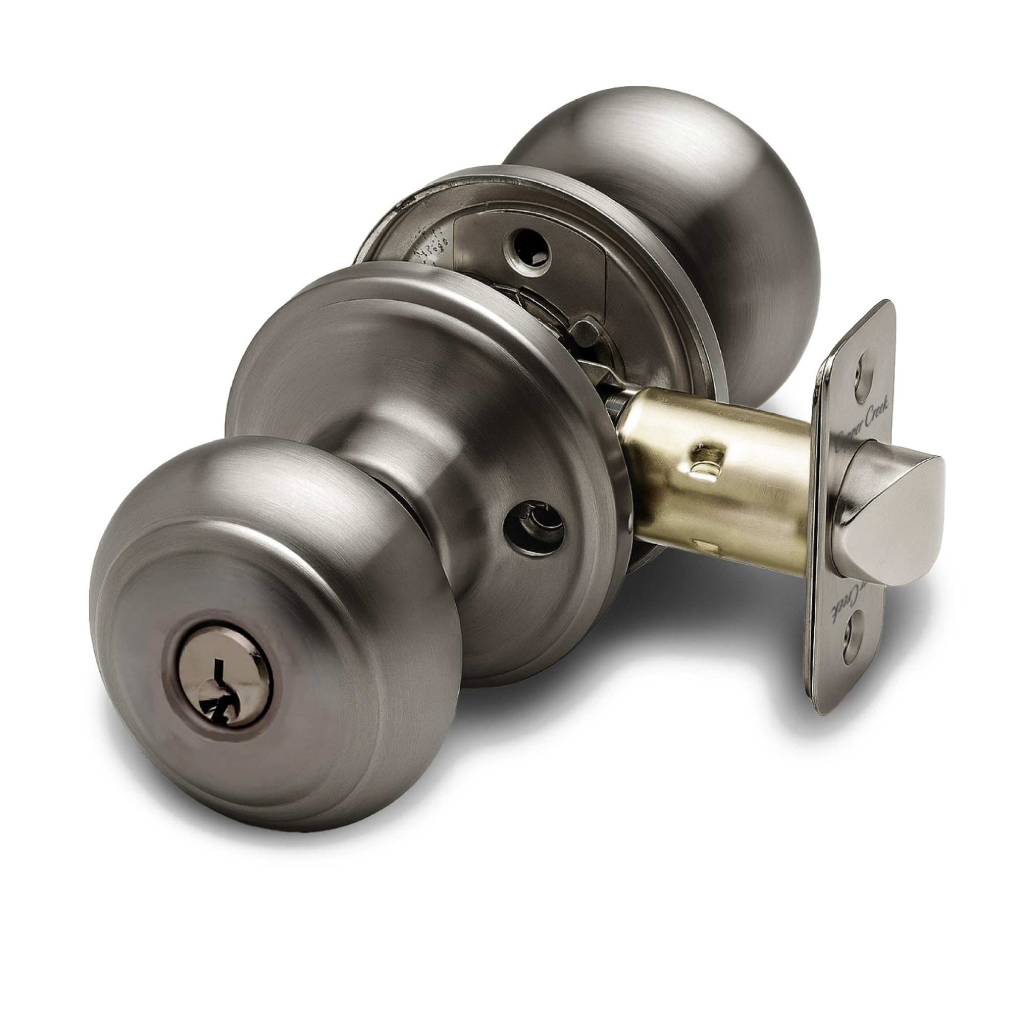 Copper Creek Colonial Entry Door Knob – Keyed Entry Handle with