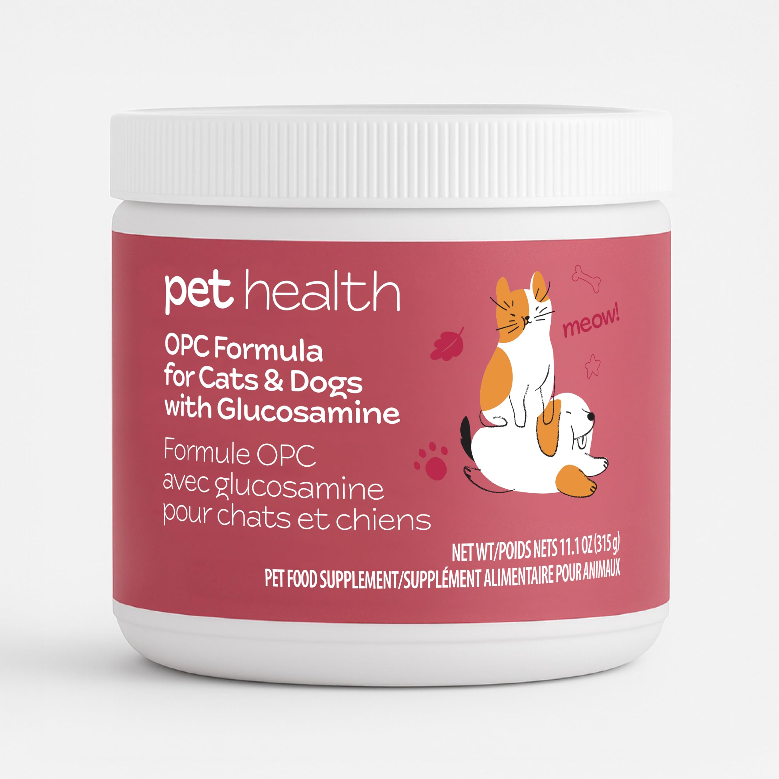 Pet Health OPC Formula with Glucosamine for Dogs & Cats, Beef Flavor – Joint Support, Healthy Circulation, Antioxidant Protection, Supports Cardiovascular & Visual Health (90 Servings)