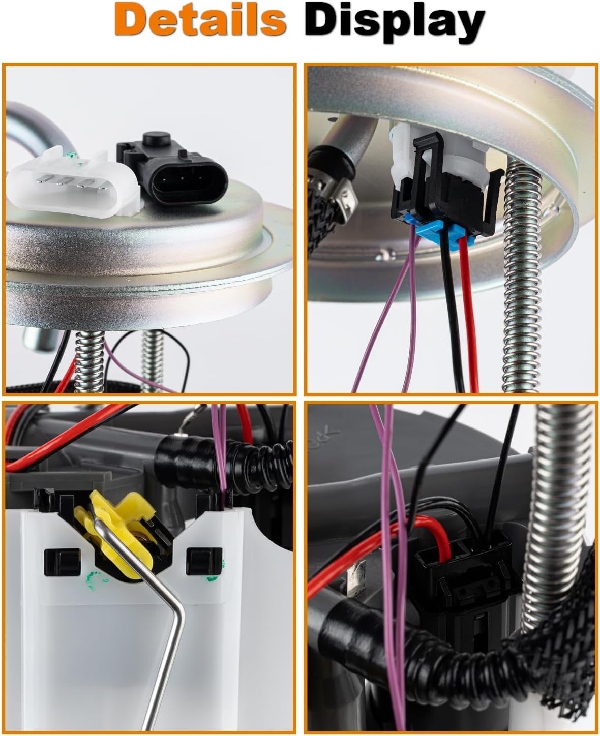 Electric Fuel Pump Assembly Compatible with 2004-2007 Chevy Avalanche Suburban 1500, GMC Yukon XL 1500, Cadillac Escalade ESV EXT 3 Tube GAS V8 5.3L 6.0L 6.2L Replace E3610M Pressure Sensor