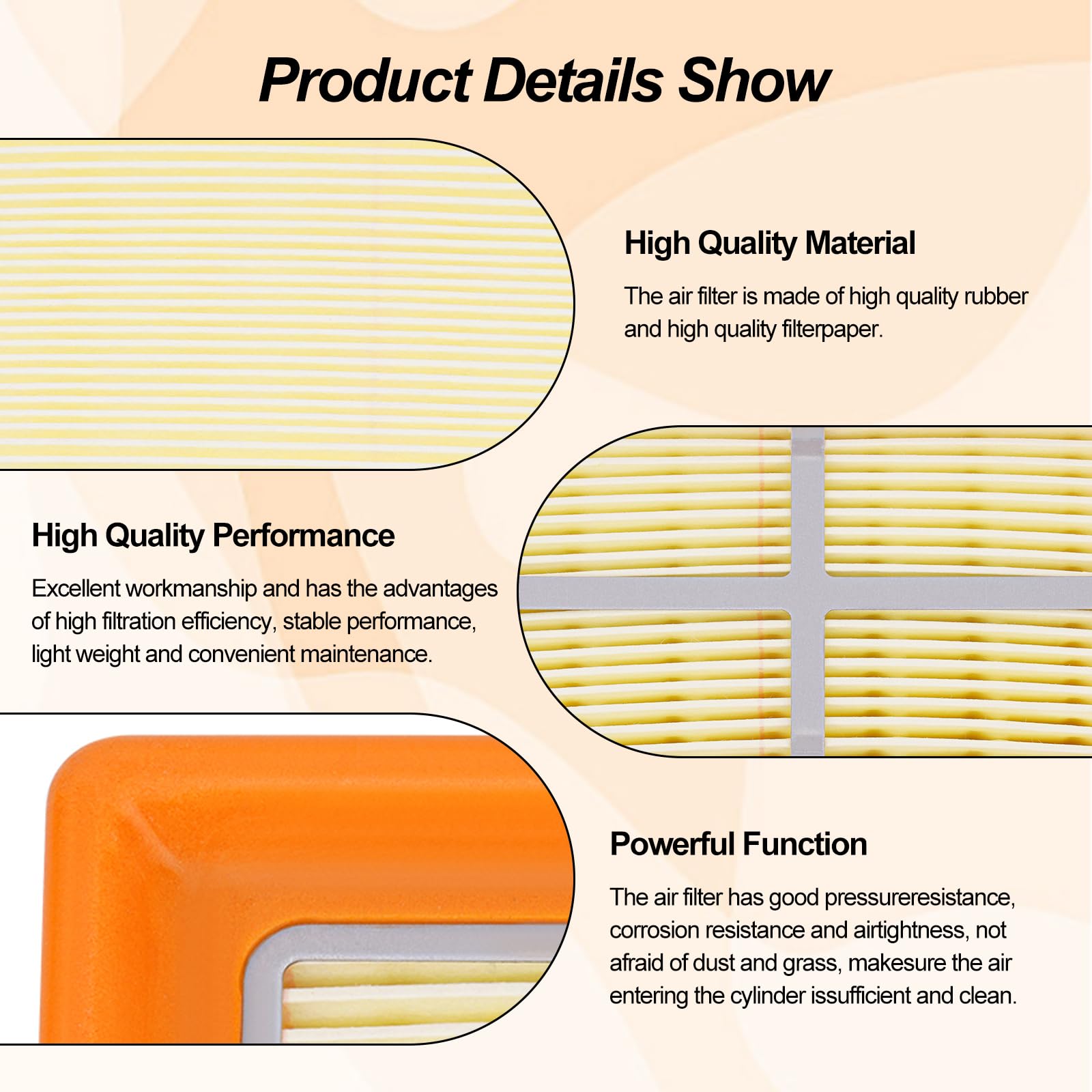AHL Motorcycle Air Filter For BMW R1200GS, R1200R, R1200RT, R1200S - High Performance Replacement - View #11