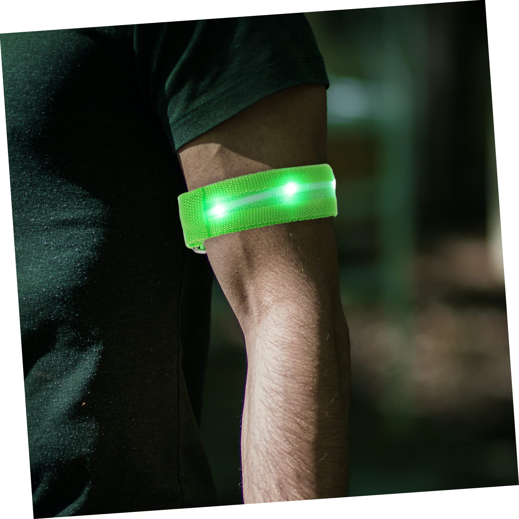 JOINPAYA LED Night Running Armband Lightweight Glowing Bracelet for Outdoor Safety for Runners Cyclists and Night Activities High Visibility Warning Accessory