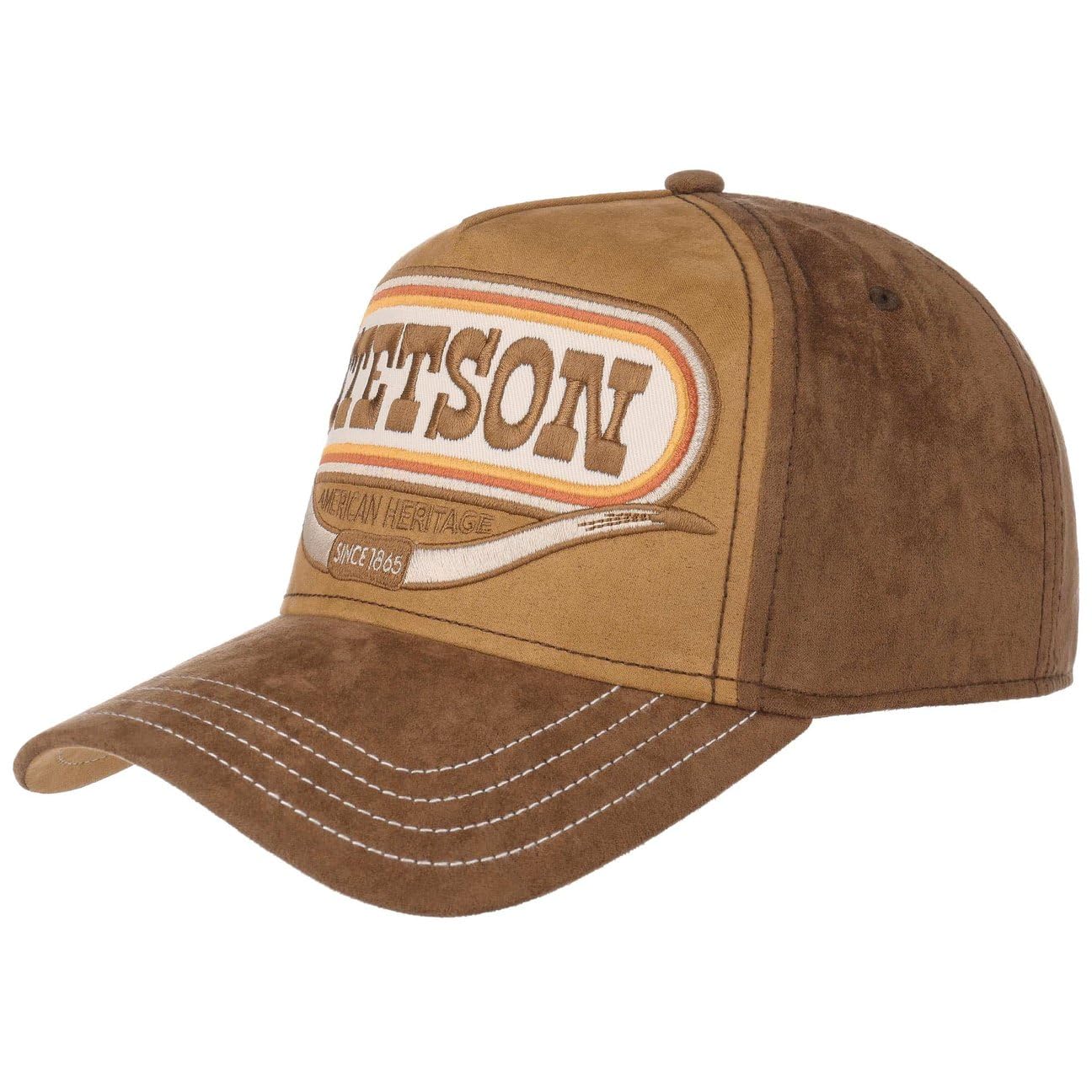 Stetson Buffalo Horn Cap Herren Snapback Basecap Velourstoff Markenschriftzug Sommer Winter