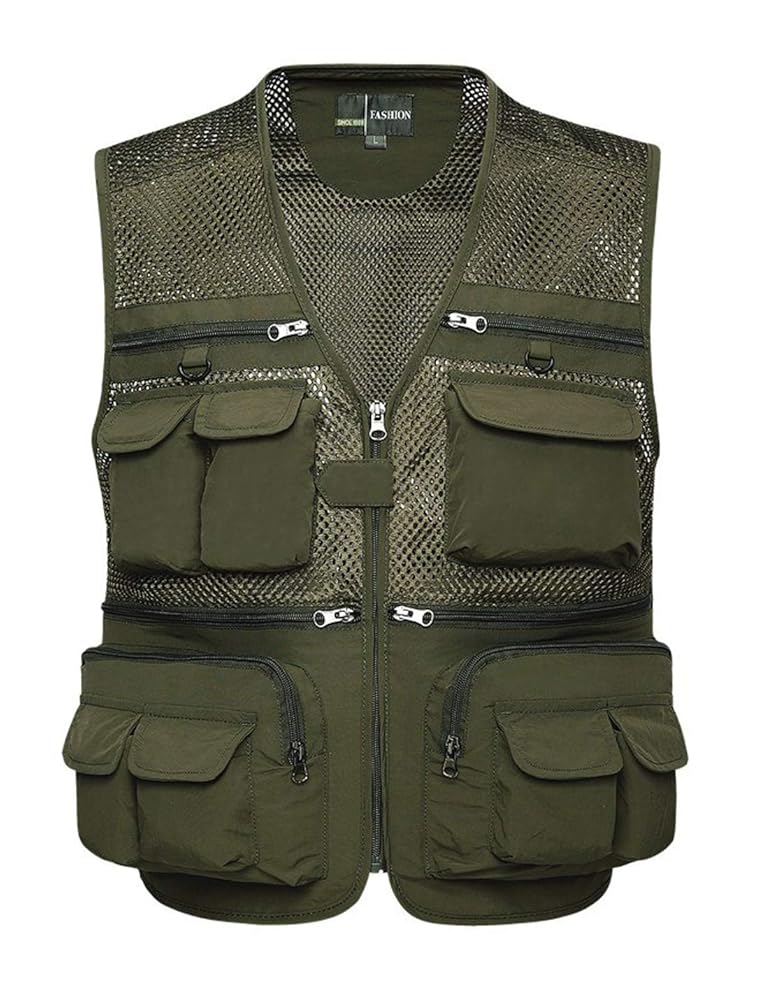 Lentta Men's Fishing Vest Summer Outdoor Lightweight Work