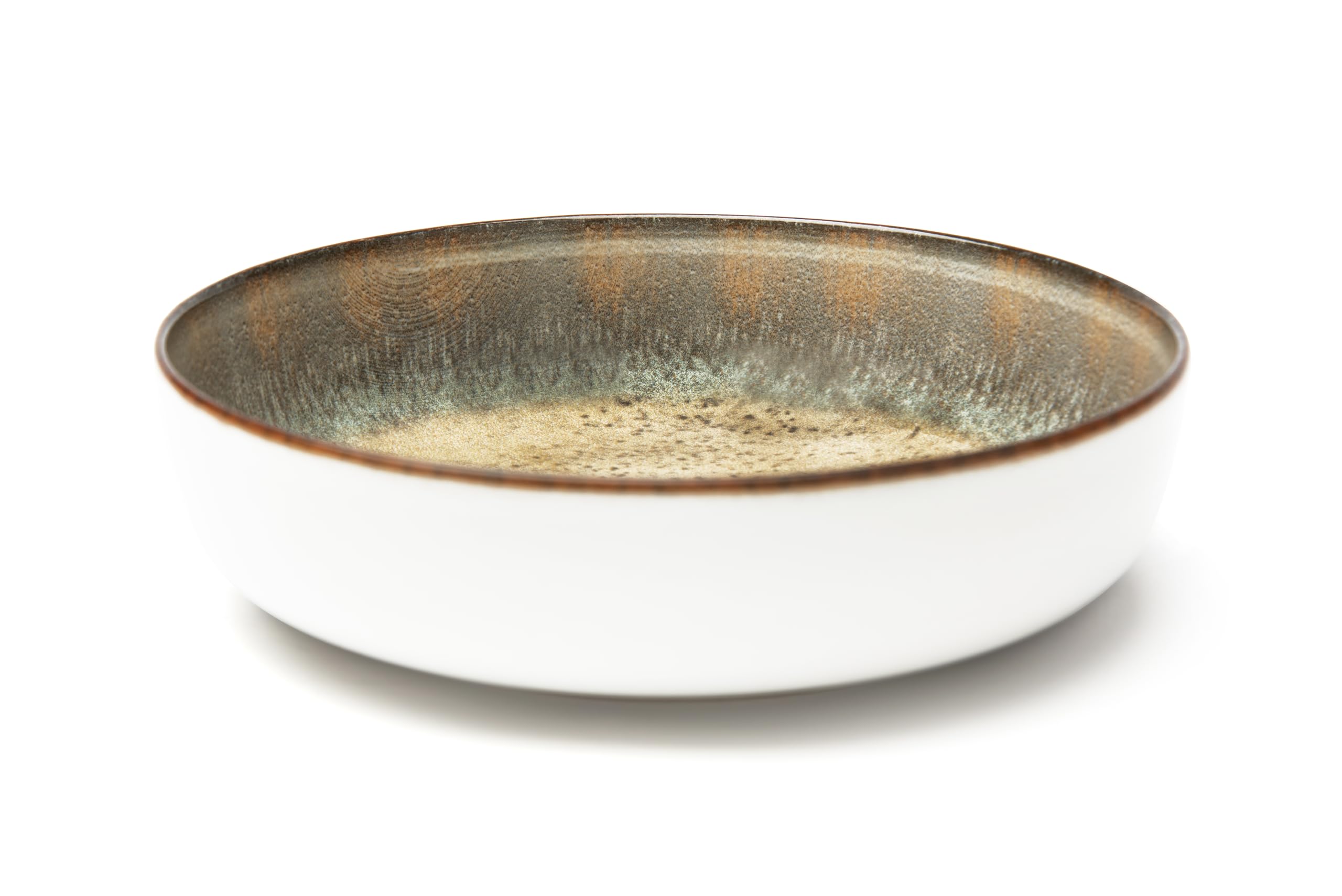 Excelsa Zeus Lot de 6 assiettes creuses en céramique pour décoration numérique brillante