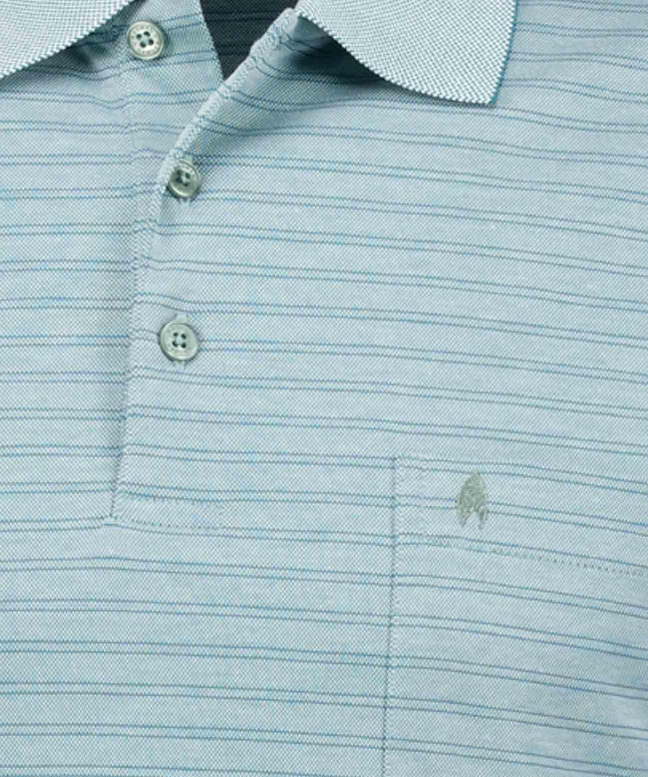 RAGMAN Softknit-polo Fineliner Salbei-344, Herren, 3XL
