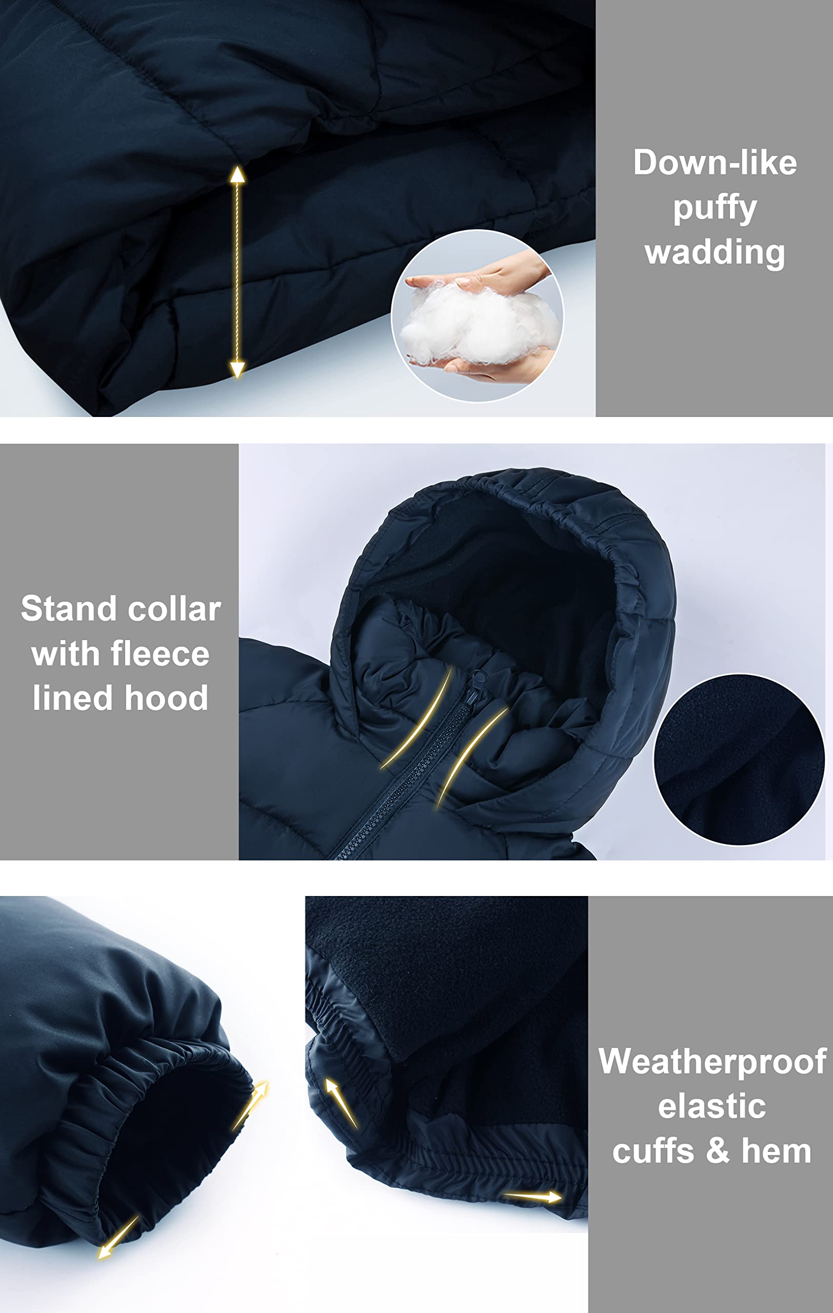 SOLOCOTE Niñas Invierno Abrigos Niños Pesado Mediana Longitud Chaquetas Caliente Puffly Down-like Algodón Guata Ropa de abrigo para niños