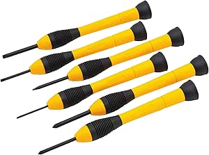 STANLEY Screwdriver Set, Precision, 6-Piece (66-052) , Yellow