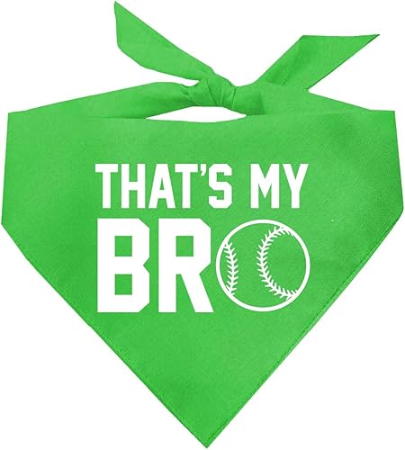Miniatura 10 de That's My BroDog Bandana Triángulo ajustable 100% algodón Fabricado en Estados Unidos Béisbol Deportes El mayor fan Día del juego Real