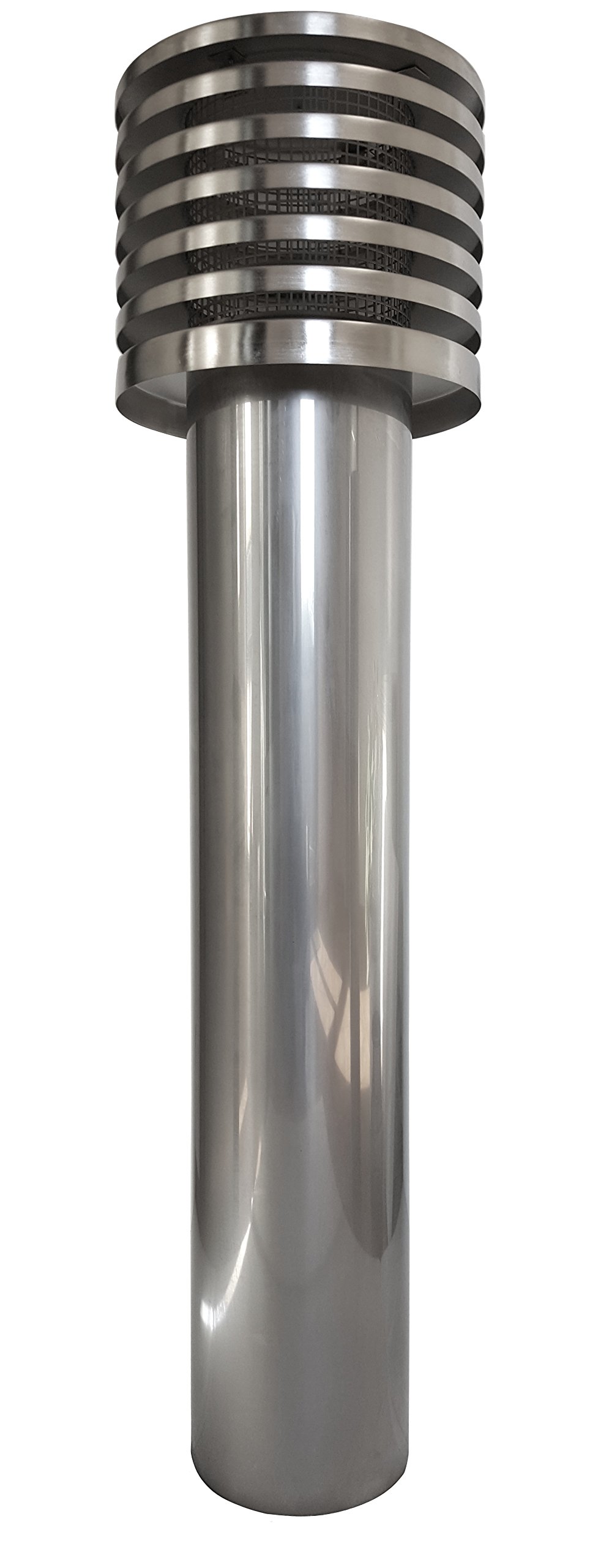 Intelmann Außenluft und Fortluft Set aus Edelstahl passend für KG-Rohr (100 125 150 160 200 250 300 315) (Passend für KG-Rohr DN 150/160)