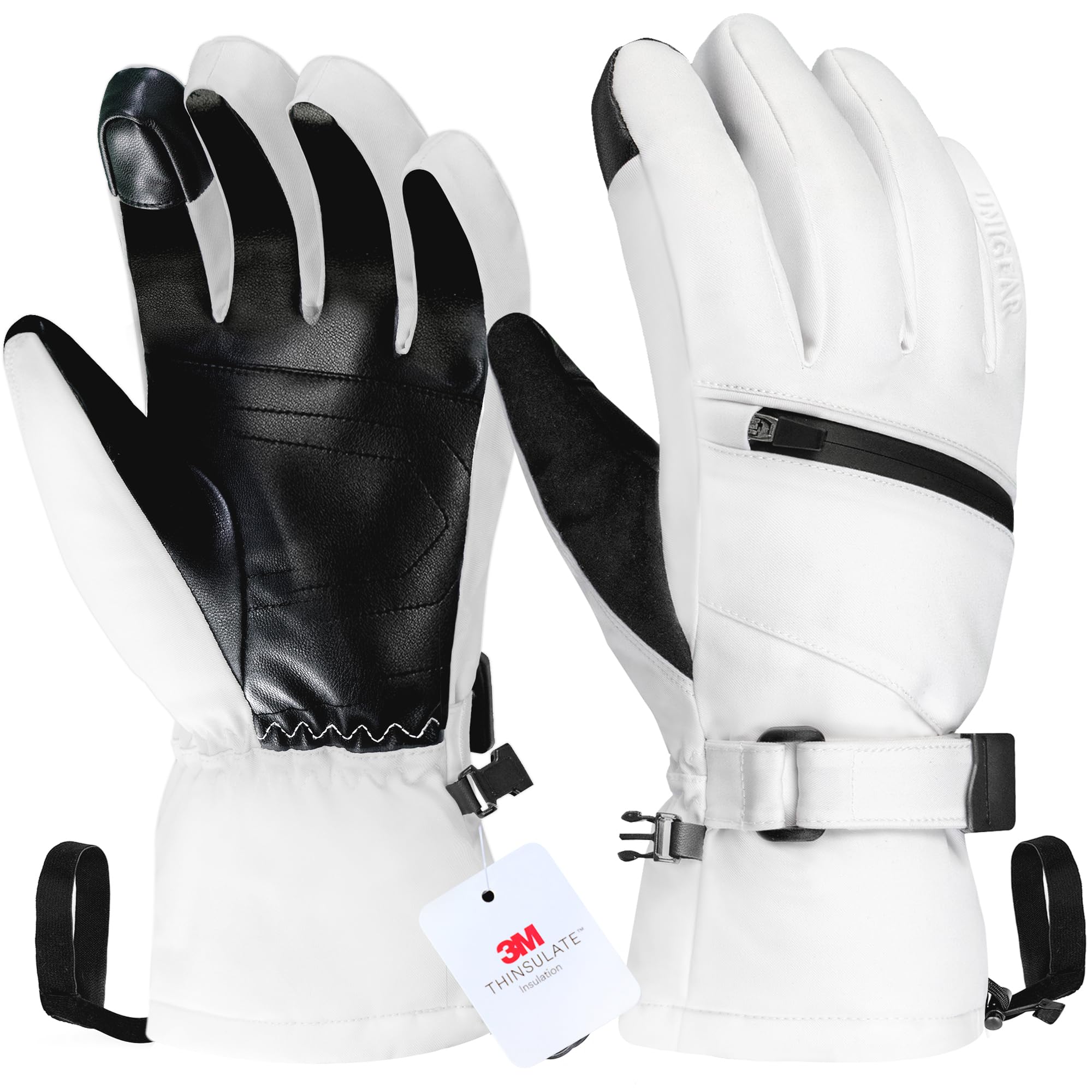 Guantes De Esquí Para Mujer Kineed - Impermeables Con Relleno De Plumón Y Pantalla Táctil