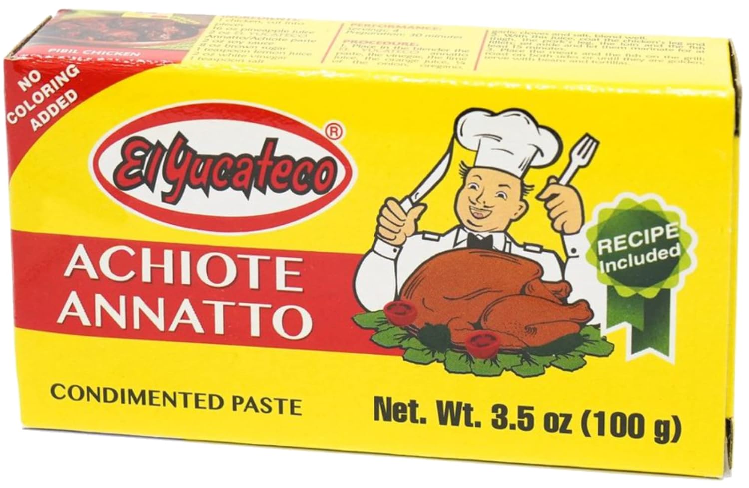 El Yucateco Achiote Paste 3.5 oz (Pack of 6)